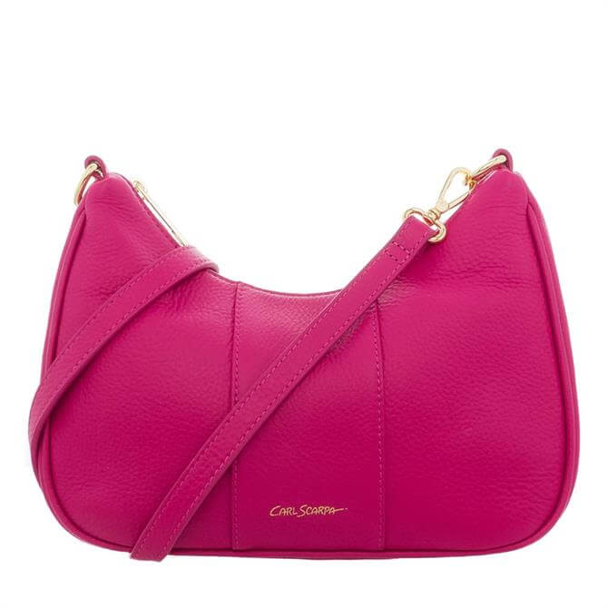 Carl Scarpa Halo Pink Leather Shoulder Bag